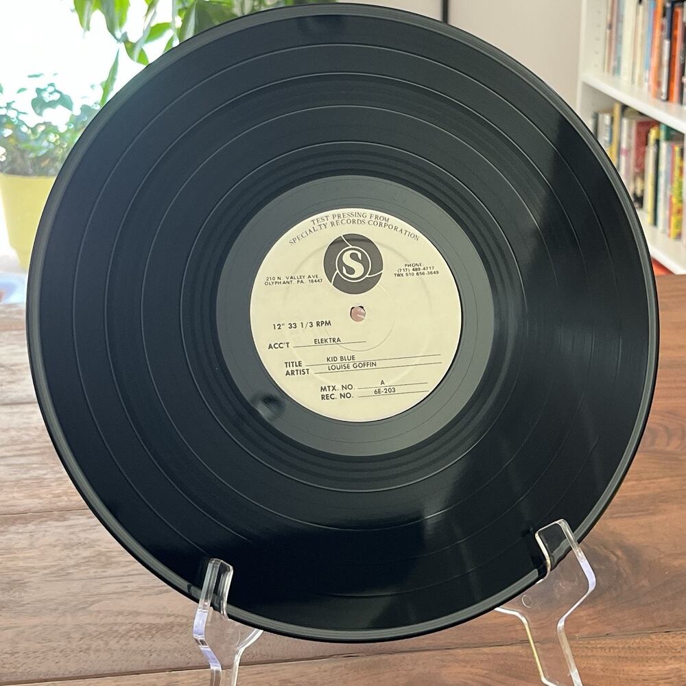 Louise Goffin Kid Blue Vinyl LP 1979 Elektra 6E-203 White Label Test Pressing